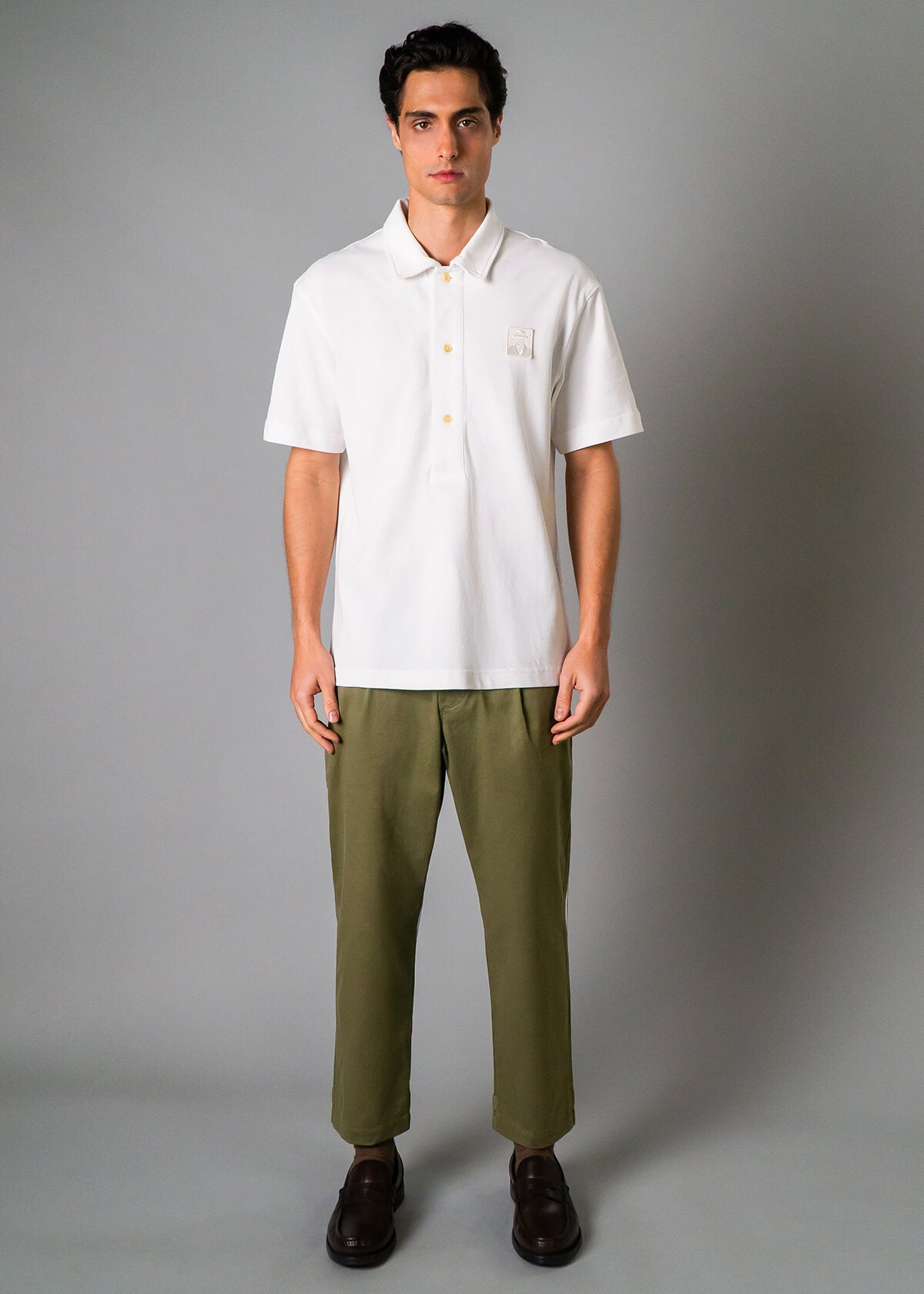 Pique Polo White