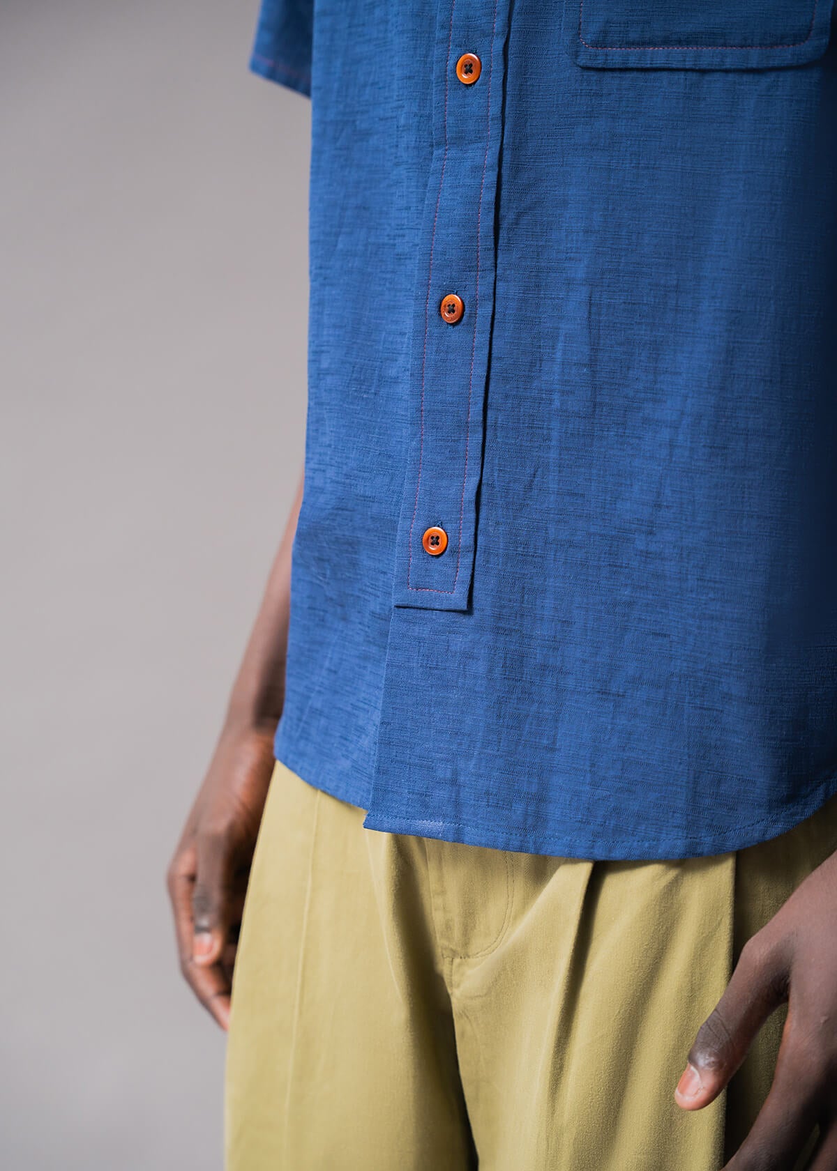 Offset Slub Navy
