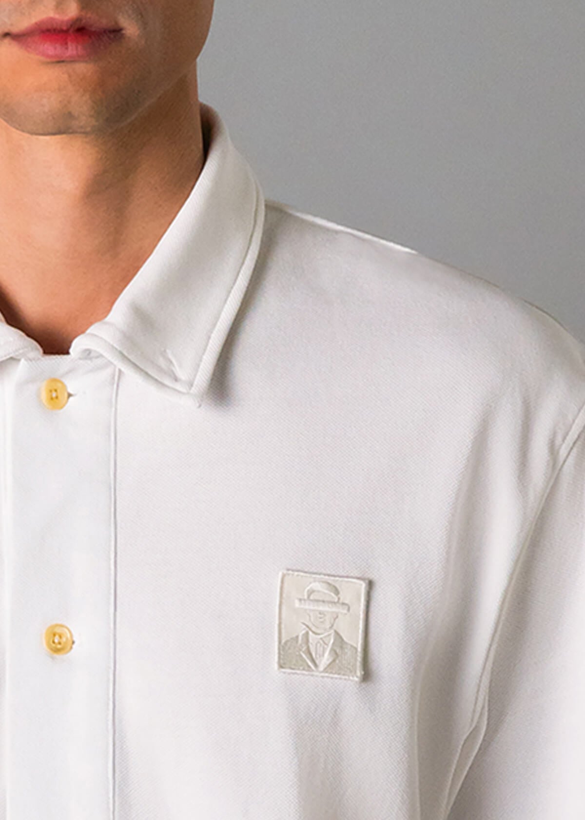 Pique Polo White