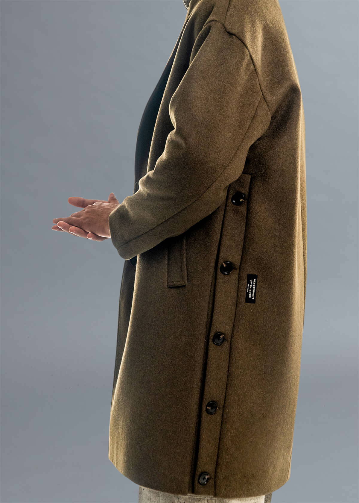 Solid Army Lapel Jacket